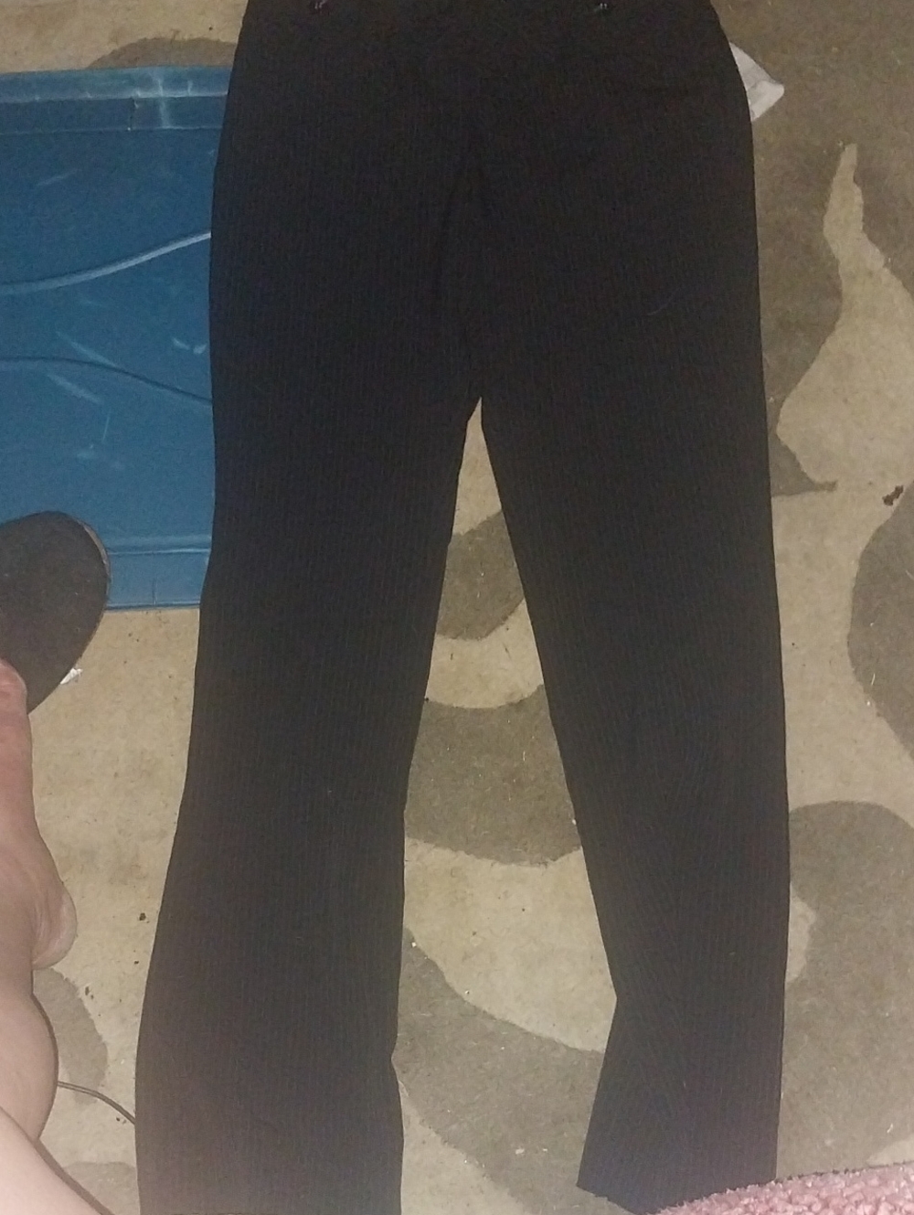 Black Ribbed Knit Pants